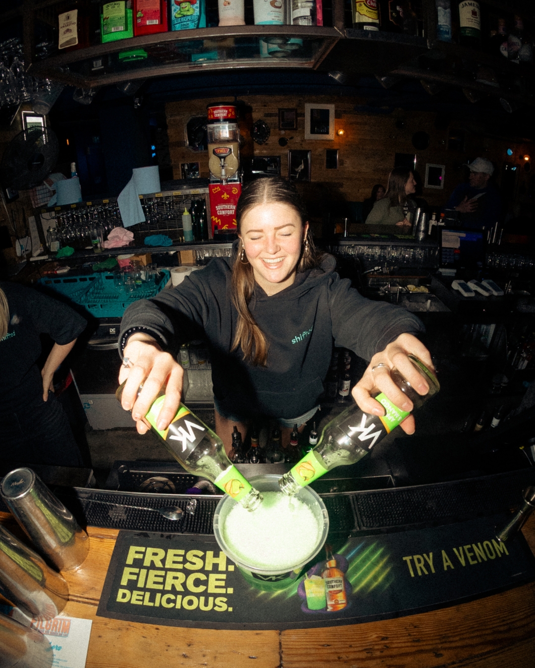 Bartender at work
